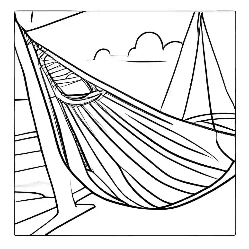 Hammock coloring pages